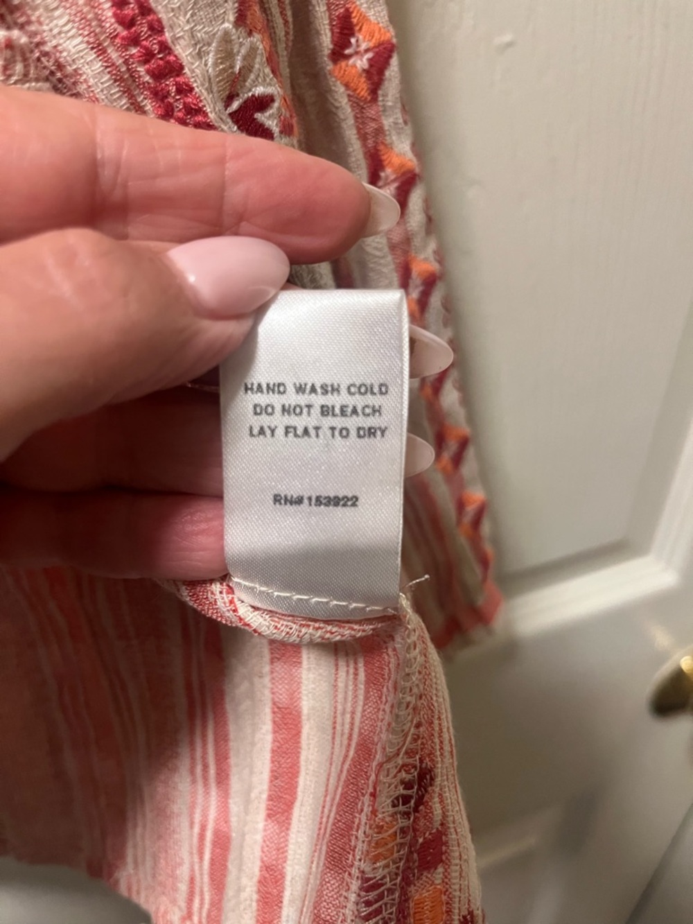 Sea and Be Seen Pink Striped Embroidered Women’s Lightweight Tunic Size Large - Picture 13 of 13